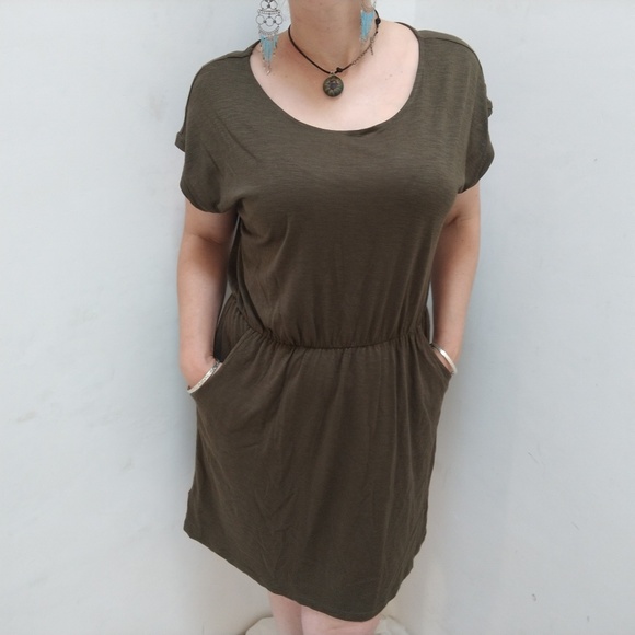 H&M Basic Elastic Waist Midi Dress - Picture 2 of 7